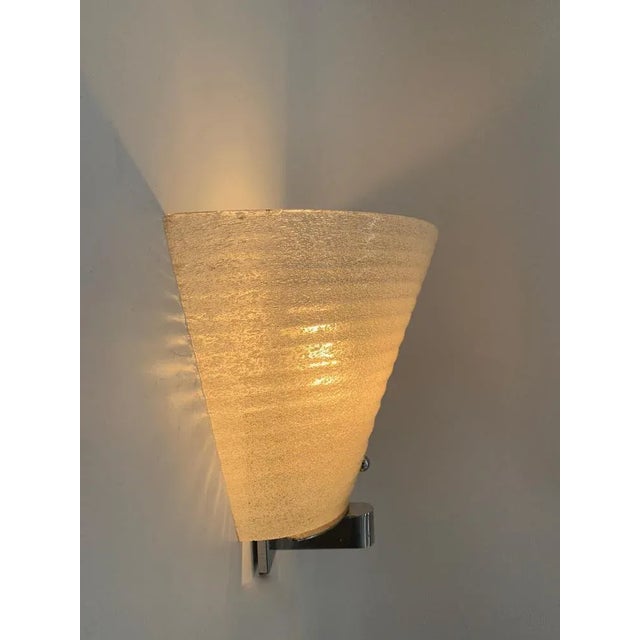 Couple Applique Wall Lamps attributed to Barovier Years 1930s Murano, Set of 2 For Sale - Image 4 of 8