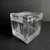 Vintage Crystal Trinket Box Faceted Cube Decorative Vanity Box For Sale - Image 9 of 11