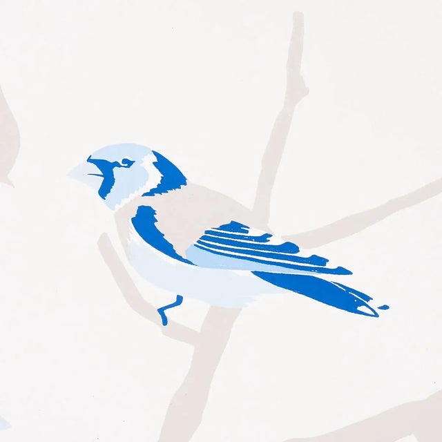 Contemporary Schumacher A-Twitter Wallpaper in Blues For Sale - Image 3 of 5