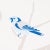 Contemporary Schumacher A-Twitter Wallpaper in Blues For Sale - Image 3 of 5
