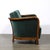 Pair of Art Deco Walnut Armchairs in Eucalyptus Mohair Velvet W/ Nickel Sabots For Sale - Image 16 of 18