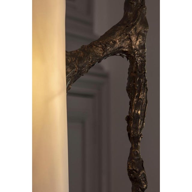 LV-426 Vertical 2 Diffusers Pendant in Patinated Cast Bronze by William Guillon For Sale - Image 13 of 16