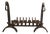 Inglenook Fireplace Grate on Andirons For Sale