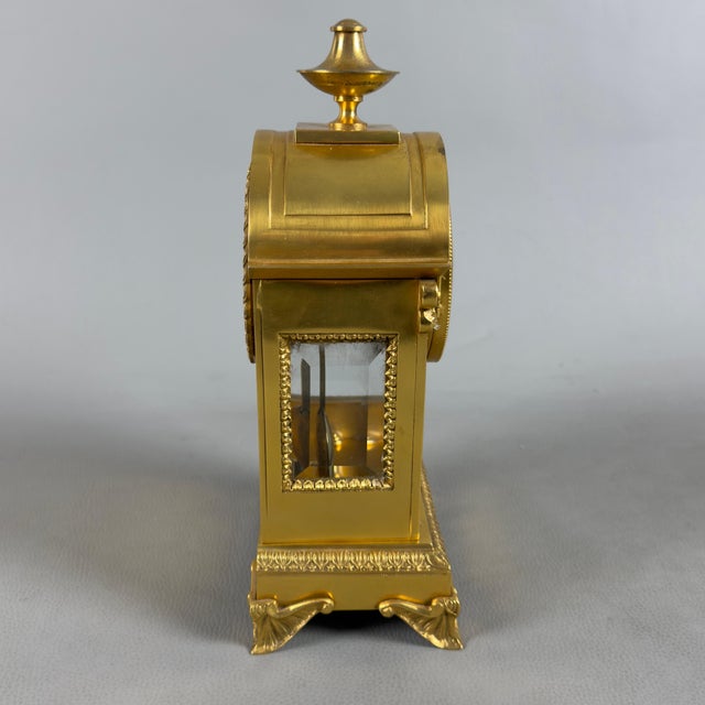 Hermle Mechanical Table Clock in Gilded Brass and Glass from Kienzle, 1977 For Sale - Image 3 of 14