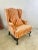 Vintage Palm Beach Style Velvet Wingback Chair For Sale - Image 10 of 10