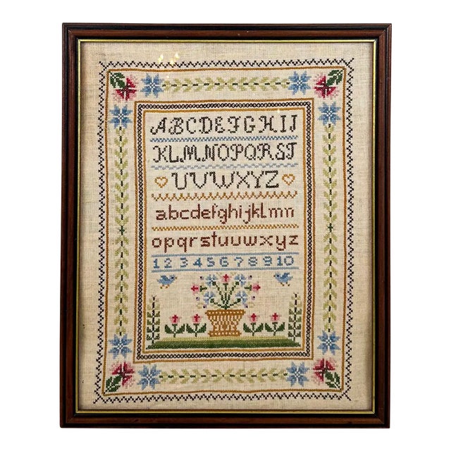 Vintage Sara Gutierrez for Columbia Minerva Needlepoint Artwork For Sale