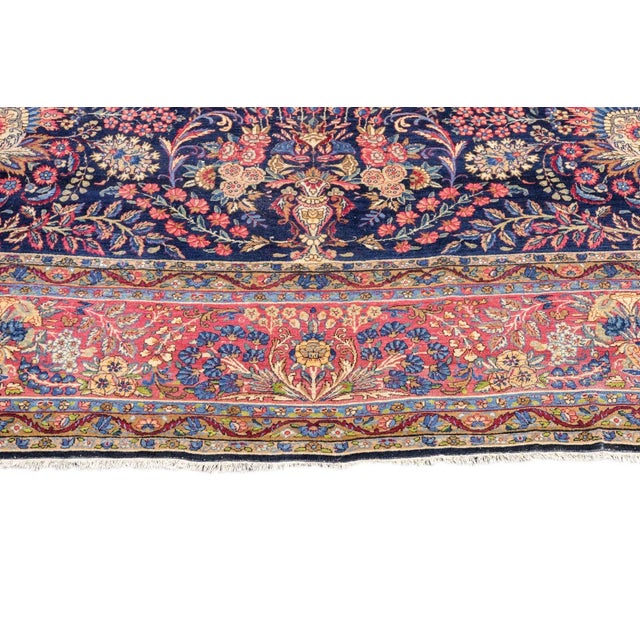 SE Persian city, famous since 17th century for an artistic variety of scatter rugs and large carpets in medallion and...