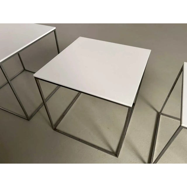 White Cubic Nesting Tables by Poul Kjærholm, 1960, Set of 3 For Sale - Image 8 of 10