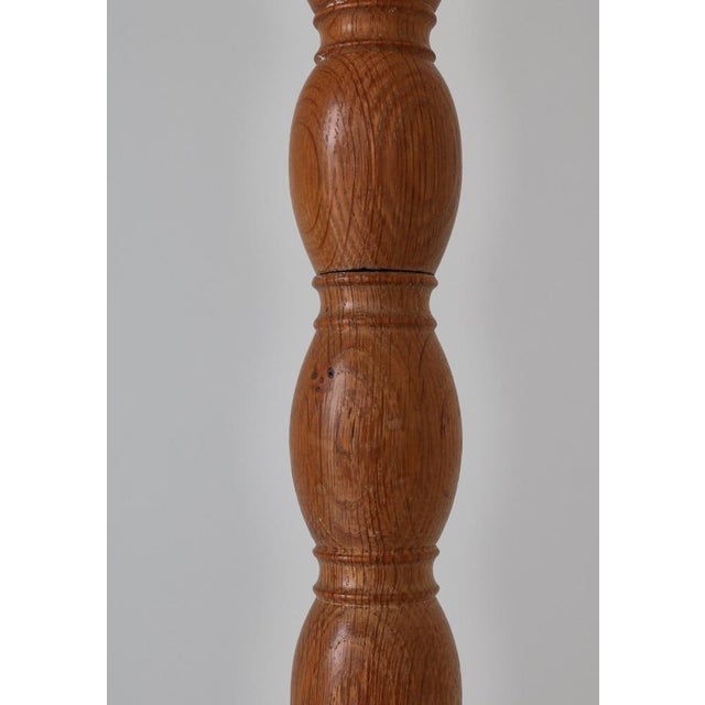 Scandinavian Cabinetmaker Floor Lamps in Turned Oakwood, 1950s, Set of 2 For Sale - Image 16 of 18