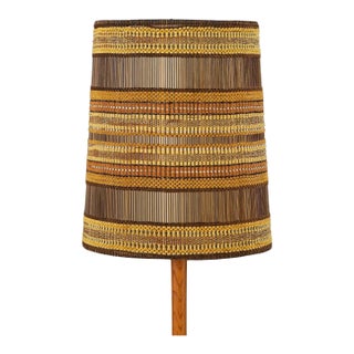 Maria Kipp Vintage Woven Fiber Lampshade in Amber, Gold, and Burnt Sienna, 1960s For Sale