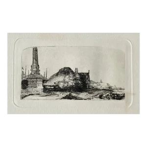 Antique 19th Century Rembrandt Etching