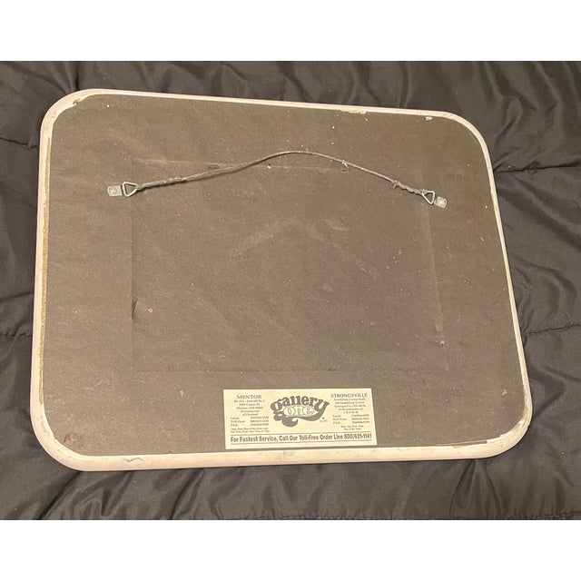 1990s 3D Mixed Media Embellished Print & Frame W Beads Sparkle Signed Mary Vickers For Sale - Image 10 of 12