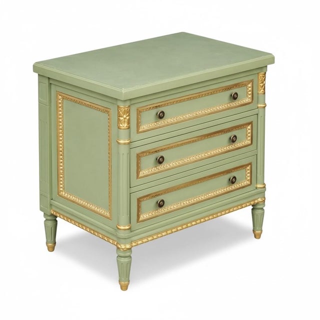 Late 20th Century French Louis XVI Style Painted Chests / Commodes / Tables Att. To Julia Gray For Sale - Image 5 of 6