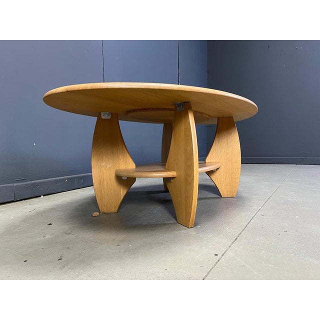 Vintage Oval Beech Coffee Table, 1980s For Sale - Image 10 of 14