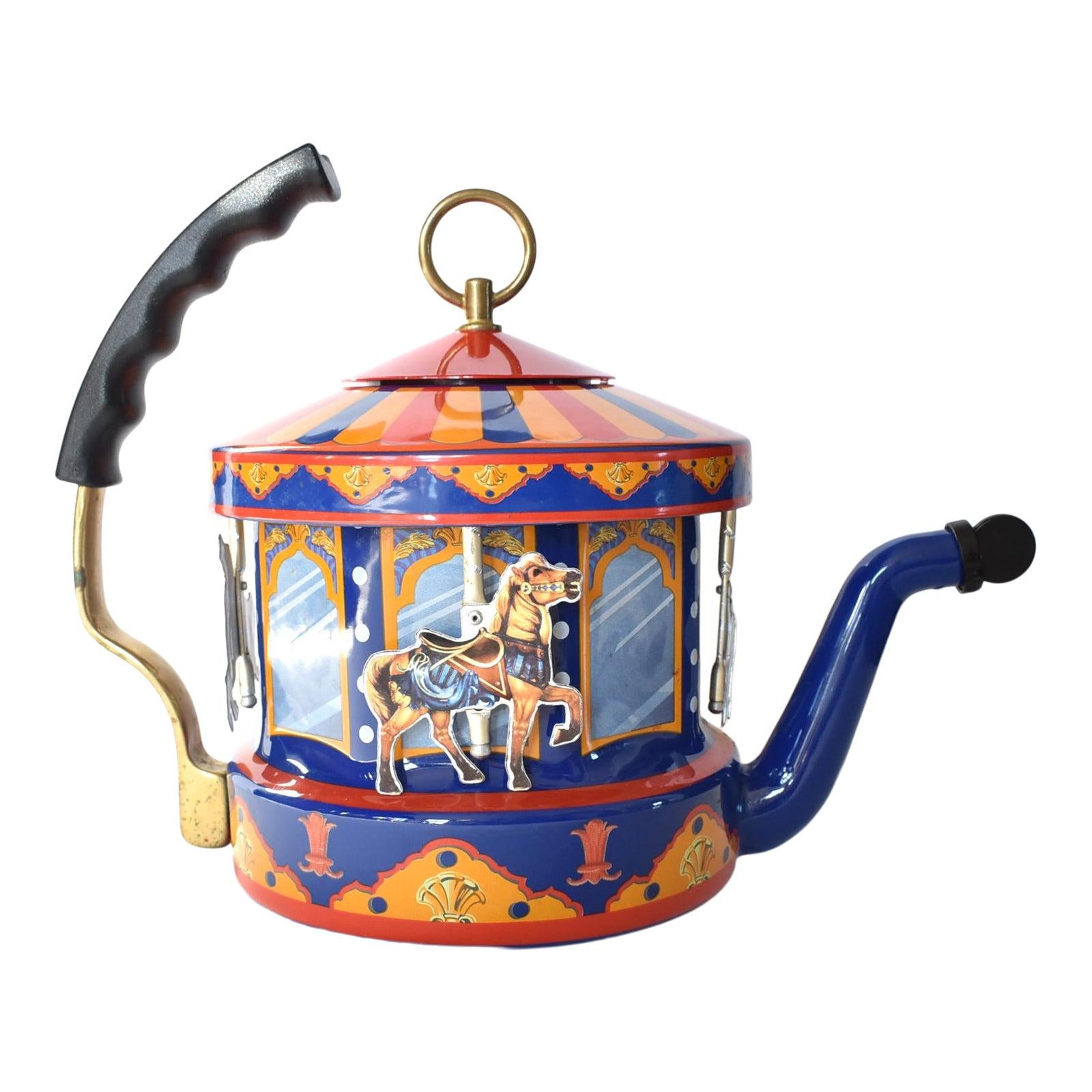 Vintage Kamenstein Carousel World of Motion Tea Kettle Chairish