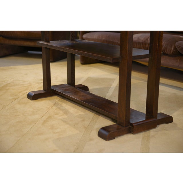 Vintage Oak Side Table, 1940s For Sale - Image 4 of 12