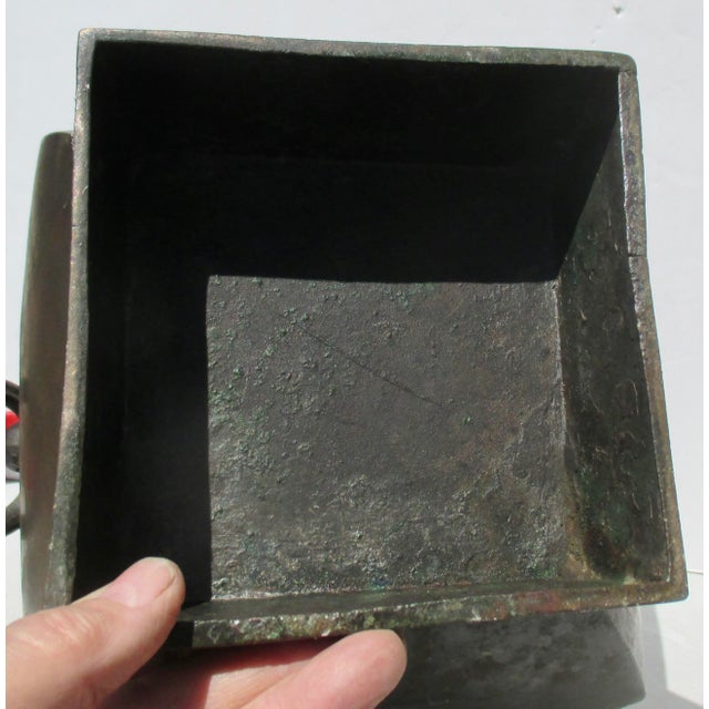 Mid 18th Century Chinese Han Bronze Wine Vessel 18th/19th For Sale - Image 5 of 9