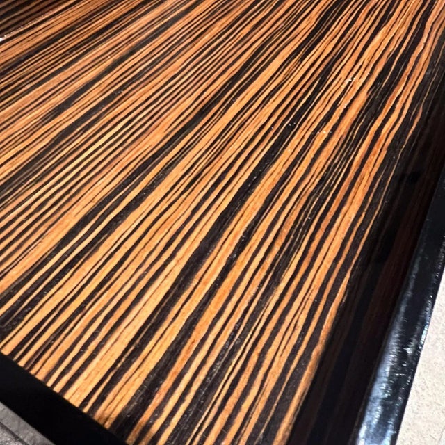 Exotic Wood Breakfast Serving Tray Macassar and Ebony For Sale - Image 4 of 8