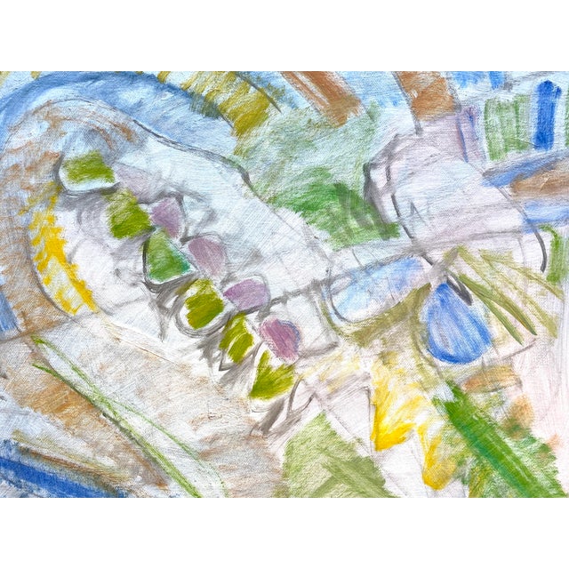 Abstract Late 20th Century Abstract Pair of Paintings by European Artist For Sale - Image 3 of 8