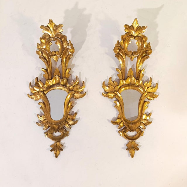 Rococo Vintage French Baroque Style Mirrors, 1940s, Set of 2 For Sale - Image 3 of 15