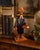 A wonderfully expressive vintage Italian hand-carved wooden figure sculpture attributed to Romer, featuring a whimsical...
