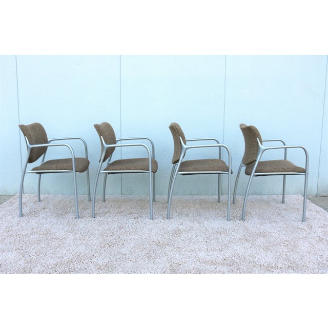 Metal Modern Mark Goetz for Herman Miller Aside Side Stacking Chairs - Set of 4 For Sale - Image 7 of 12