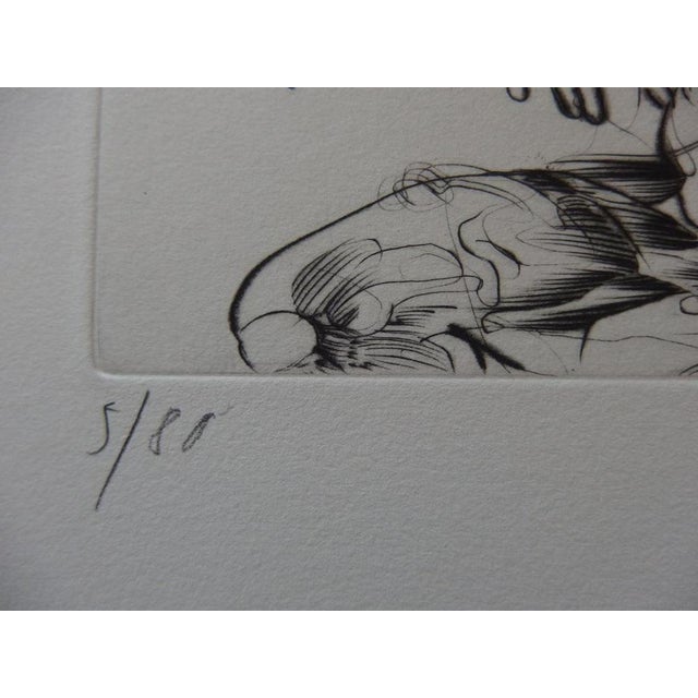Claude Weisbuch, Nude At the Counter, 1975, Etching For Sale - Image 4 of 5