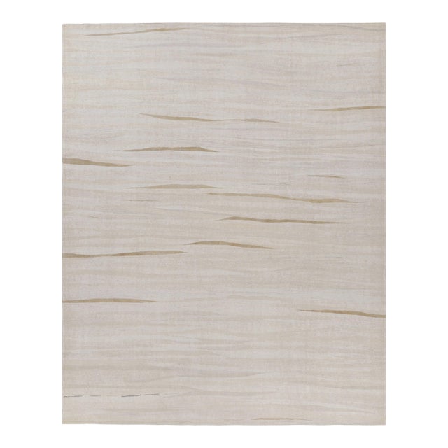 Vintage Solid Kilim in Beige, Gold and Cream Tones With Striae - Rug & Kilim For Sale