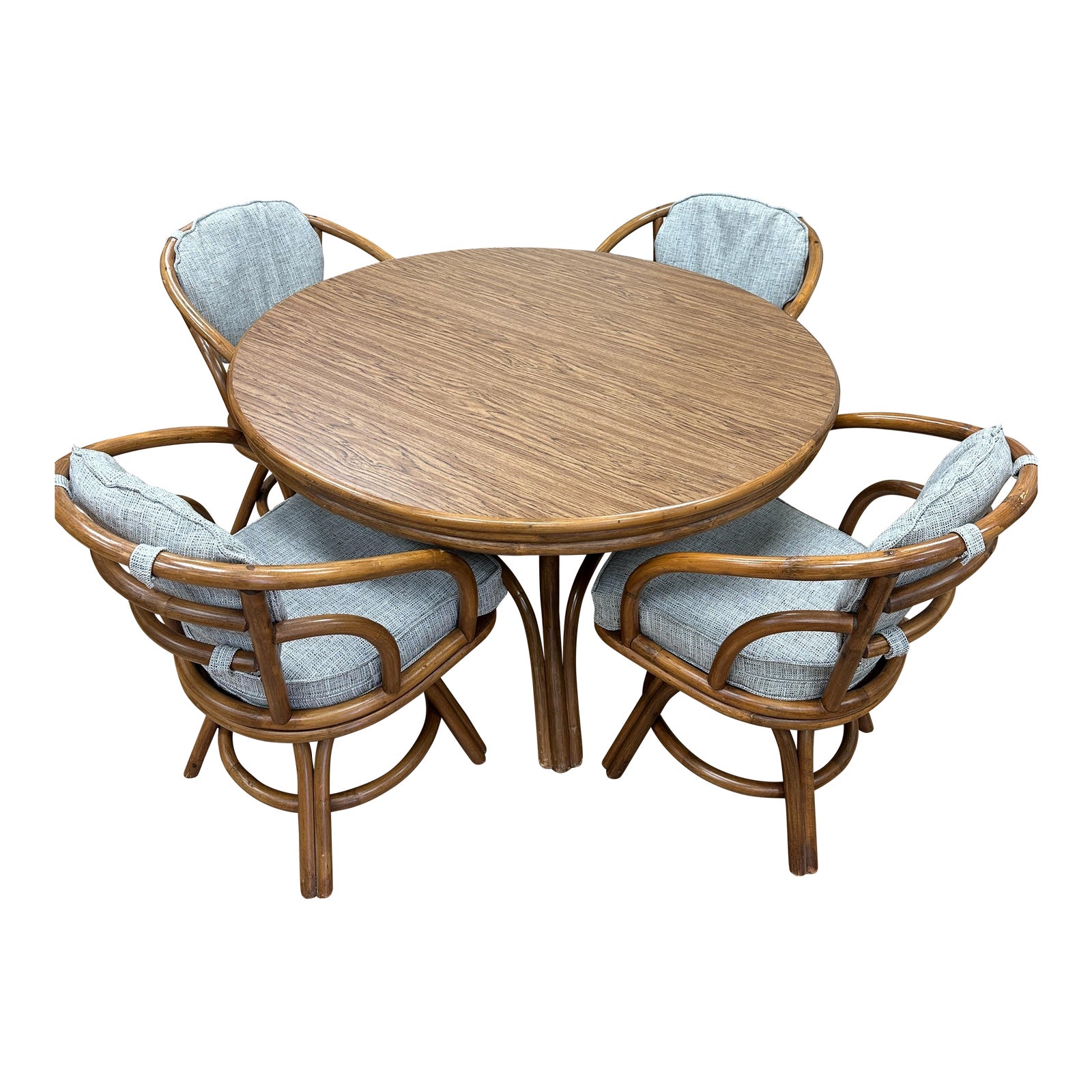 1970s Vintage Brown Jordan Table and Chairs Set of 5 Chairish