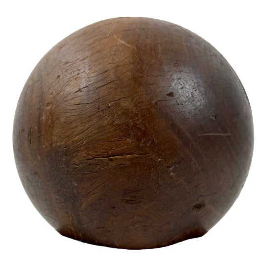 Antique 17th Century Lignum Vitae Sphere For Sale