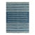 Rug & Kilim's Contemporary Dhurrie Rug in Blue and Off-White Stripes - 5x7 For Sale