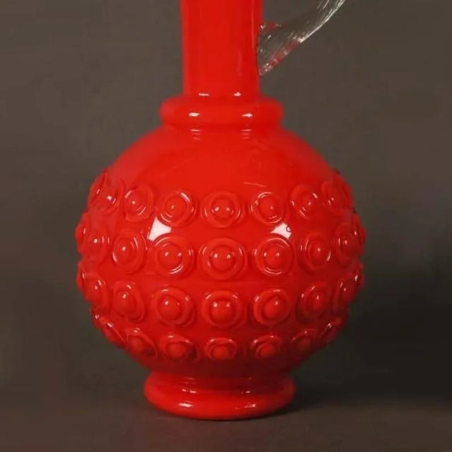 Italian Large Red Murano Glass Jug, 1950s For Sale - Image 4 of 6