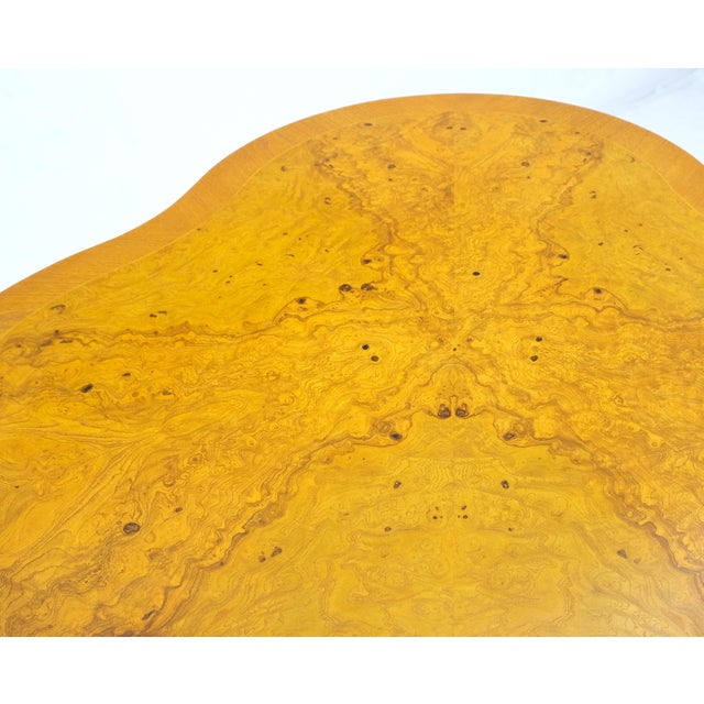 1940s Swedish Mid-Century Modern Burl Wood Tri Legged Side End Table Stand 1949 For Sale - Image 5 of 12