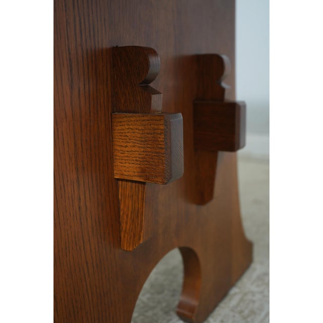 Stickley Mission Oak Arts & Crafts Dining Room Table For Sale - Image 11 of 12