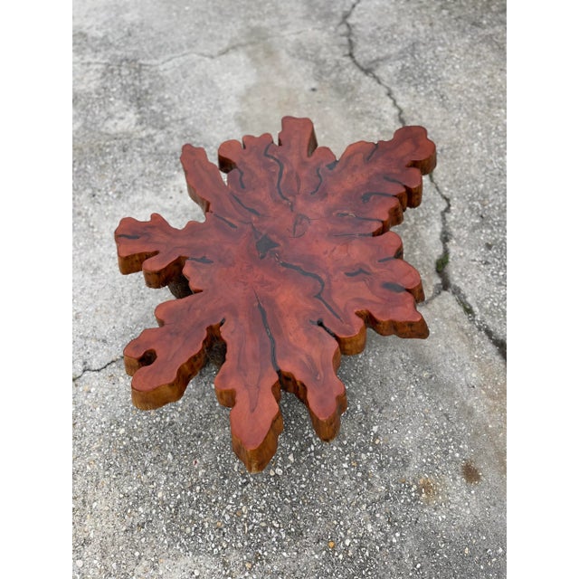 Cypress Wood Block and Stalactite Base Coffee Table For Sale - Image 9 of 13
