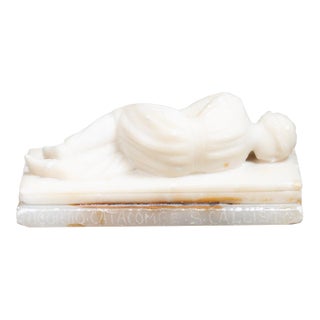 19th C./Early 20th C. Italian Alabaster and Marble Saint Cecilia Catacombs Souvenier For Sale