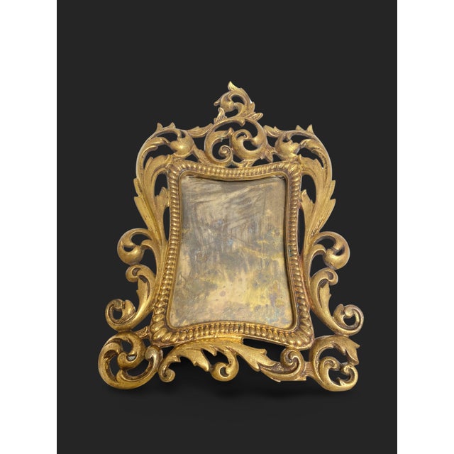 Metal Rococo Gilt Bronze Photo Frame, France, 1800s For Sale - Image 7 of 18