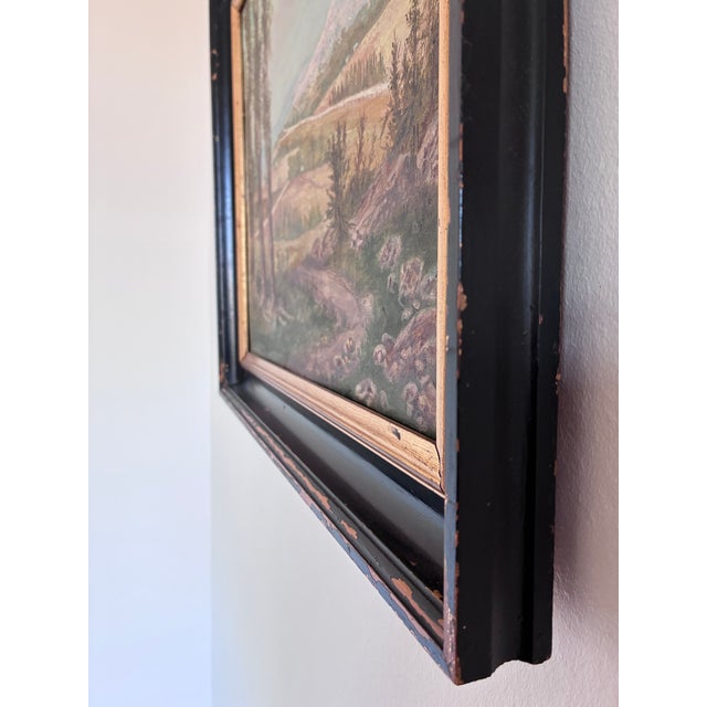 Vintage Original Landscape Oil Painting: Countryside Nature Wall Art For Sale - Image 13 of 14