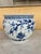 Vintage Japanese Blue & White Bird & Cherry Blossom Jardinière / Planter For Sale - Image 4 of 9