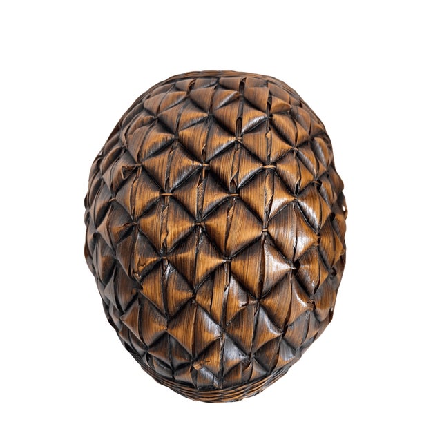 Vintage Rattan Goose Basket Box Attributed to Shanghai Handicrafts For Sale In West Palm - Image 6 of 6