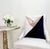 Not Yet Made - Made To Order Black Colorblock Velvet Throw Pillow With Feather Down Insert For Sale - Image 5 of 6