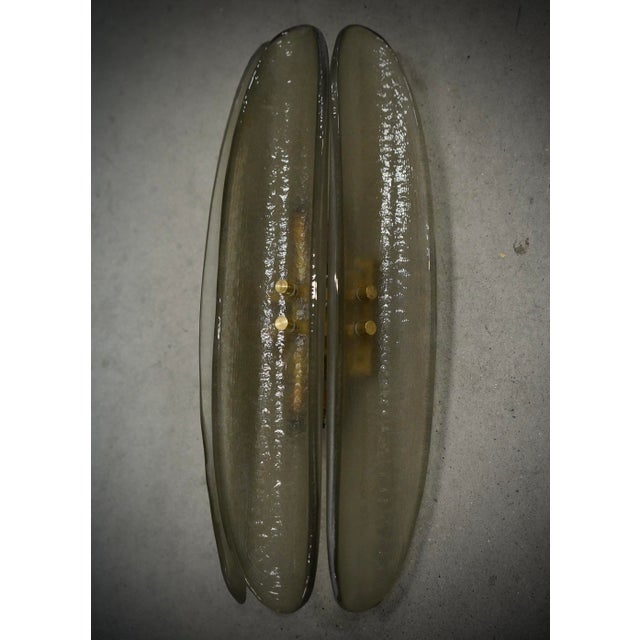 Italian Murano Glass Smoked Color Wall Light For Sale - Image 6 of 8
