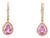 3.660 cts Natural pink sapphire and 0.41 cts diamond earrings in 18k gold For Sale