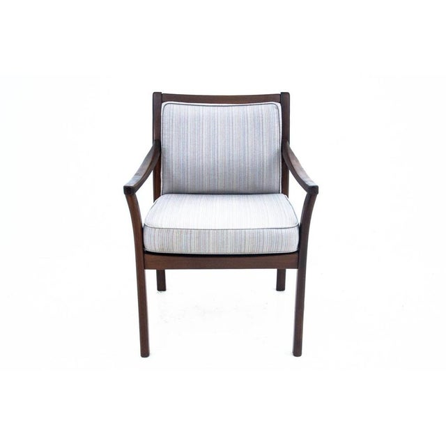 Brown Vintage Armchair, Denmark, 1970s For Sale - Image 8 of 10