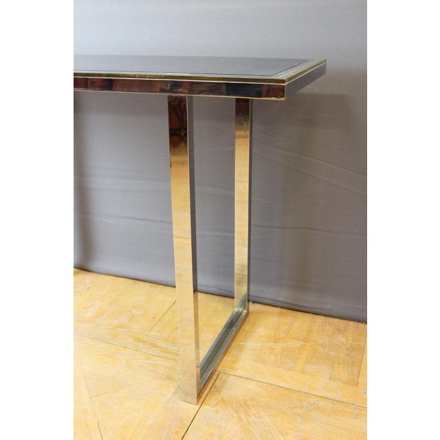 Gold Chrome and Golden Console Table, 1970 For Sale - Image 8 of 14
