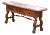 19th Century Spanish Baroque Carved Oak Console With Breccia Marble Top For Sale