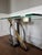 Kaizo Oto for Design Institute America Postmodern Brass, Chrome & Glass Sculptural Console Table For Sale - Image 6 of 12