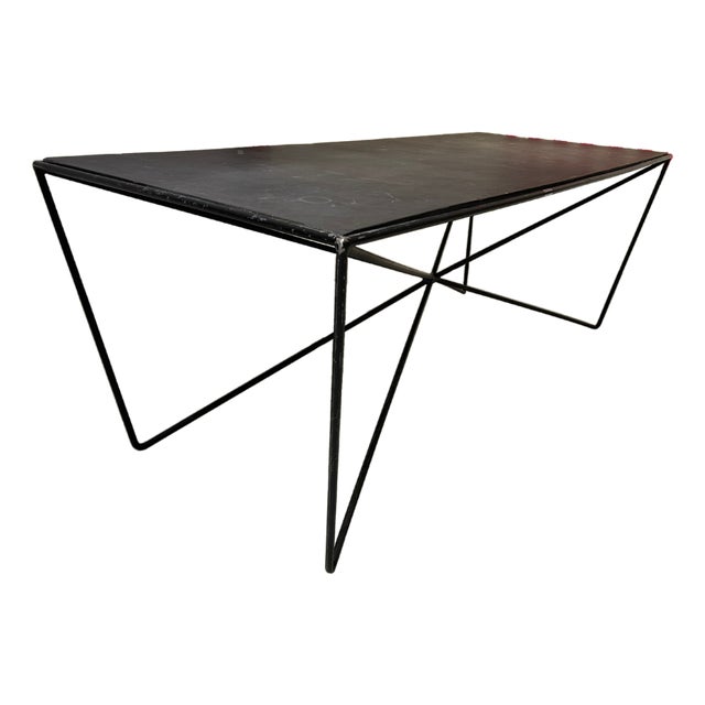 Steel & Slate Table After Darrell Landrum for Avard For Sale