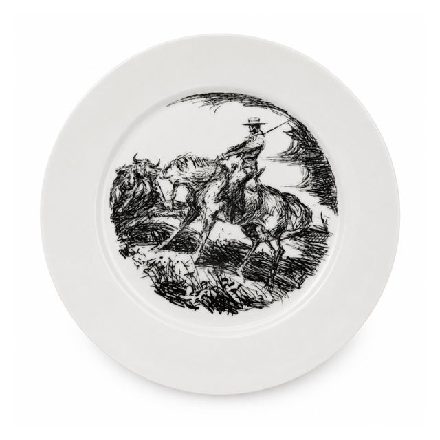 Ceramic Vintage Spanish Bidasoa Bullfighting Porcelain Plates by Antonio Casero Set of 8 For Sale - Image 7 of 11
