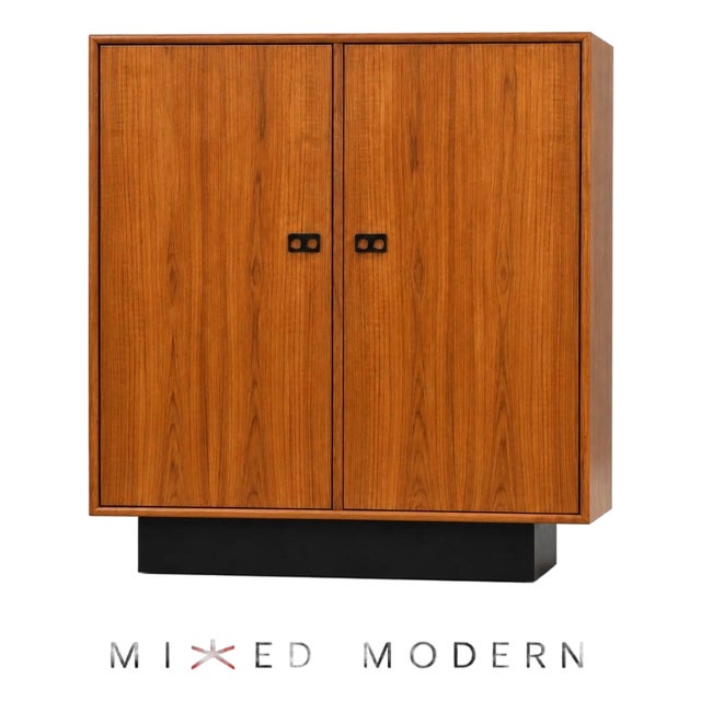 1970s Modern Teak Armoire Dresser For Sale